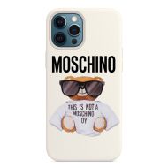 Moschino Micro Teddy Bear iPhone Case White