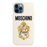 Moschino Mirror Teddy Bear iPhone Case White