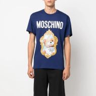 Moschino Mirror Teddy Bear T-Shirt Blue
