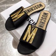 Moschino M Logo Slides Black
