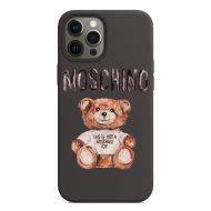 Moschino Painted Teddy Bear iPhone Case Black