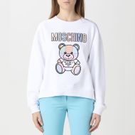 Moschino Patchwork Teddy Bear Sweater White