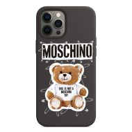 Moschino Safety Pin Teddy Bear iPhone Case Black