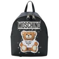 Moschino Safety Pin Teddy Bear Medium Backpack Black