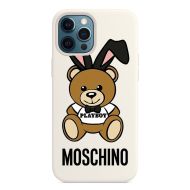 Moschino Playboy Teddy Bear iPhone Case White