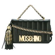 Moschino Skeleton Hand Shoulder Bag Black