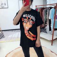 Moschino Smiley Giraffe T-Shirt Black