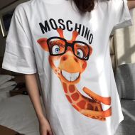 Moschino Smiley Giraffe T-Shirt White