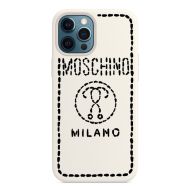 Moschino Stitching Question iPhone Case White
