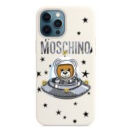Moschino Ufo Teddy Bear iPhone Case White